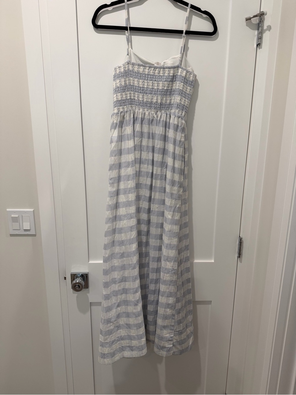 Caroline Constas Light Blue and White Striped Maxi Dress - Picture 4 of 5
